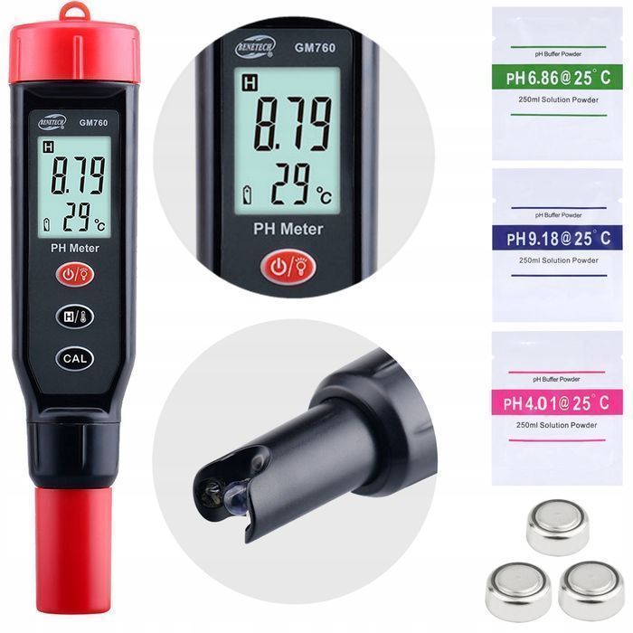 Miernik Tester Ph Metr Wody Czujnik Termometr 2w1