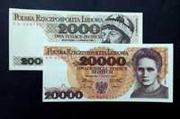 Banknoty PRL 20.000 i 2000 zł  st.1 UNC