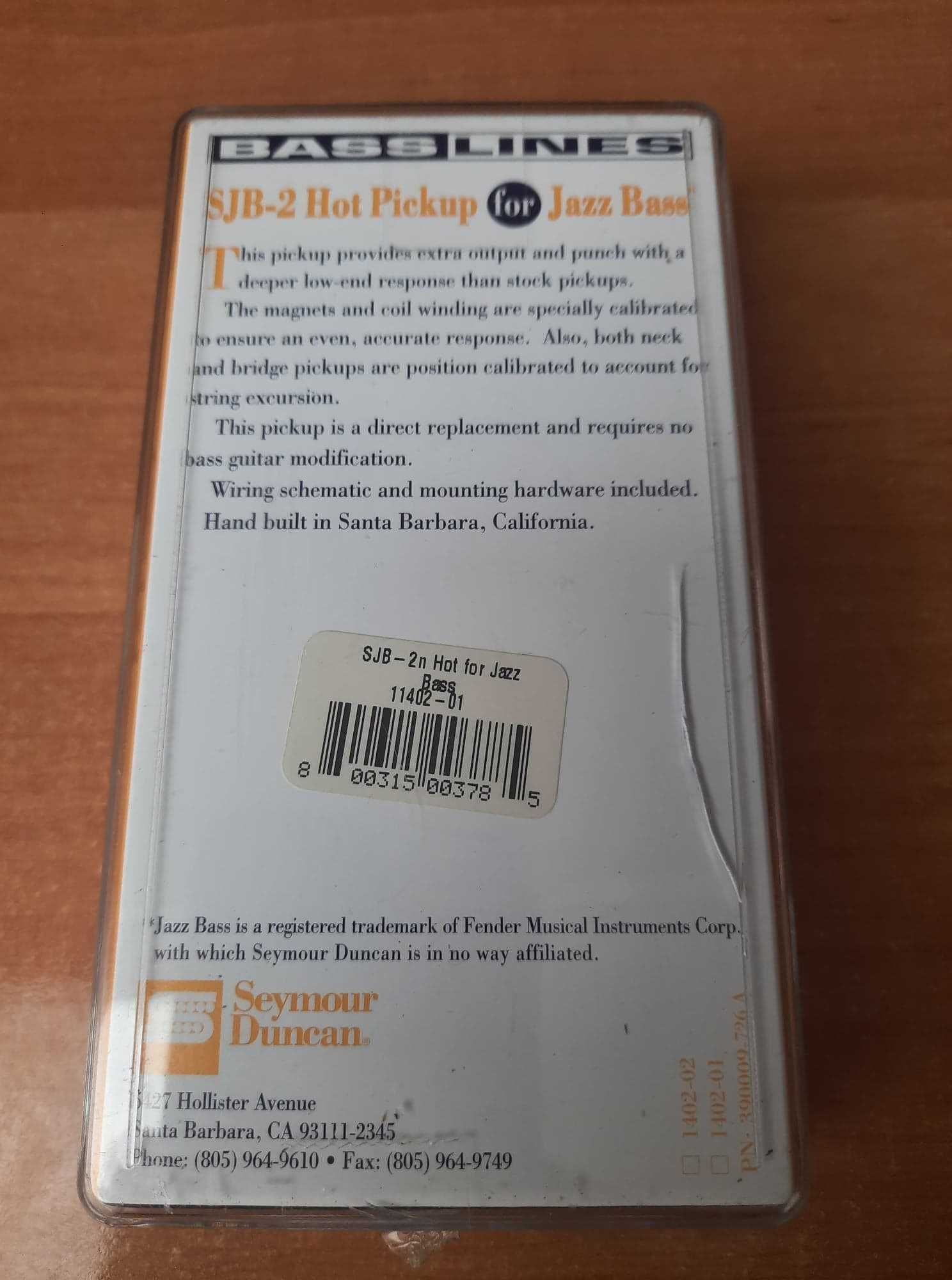 Przetworniki Bass Lines SJB-2 Hot Pickup for Jazz Bass, Seymour Duncan