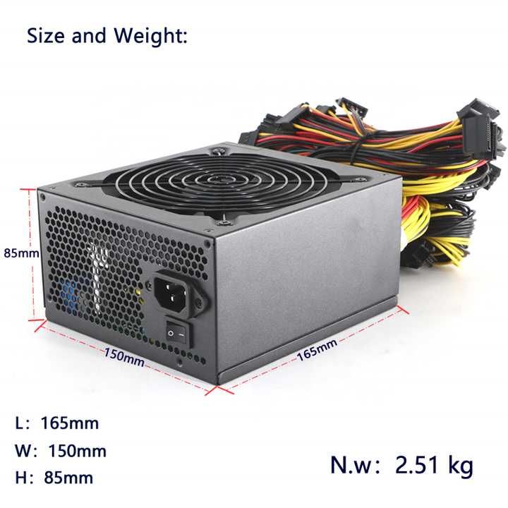 Zasilacz ATX 1800W 80+ Platinum do PC lub koparki Szczecin