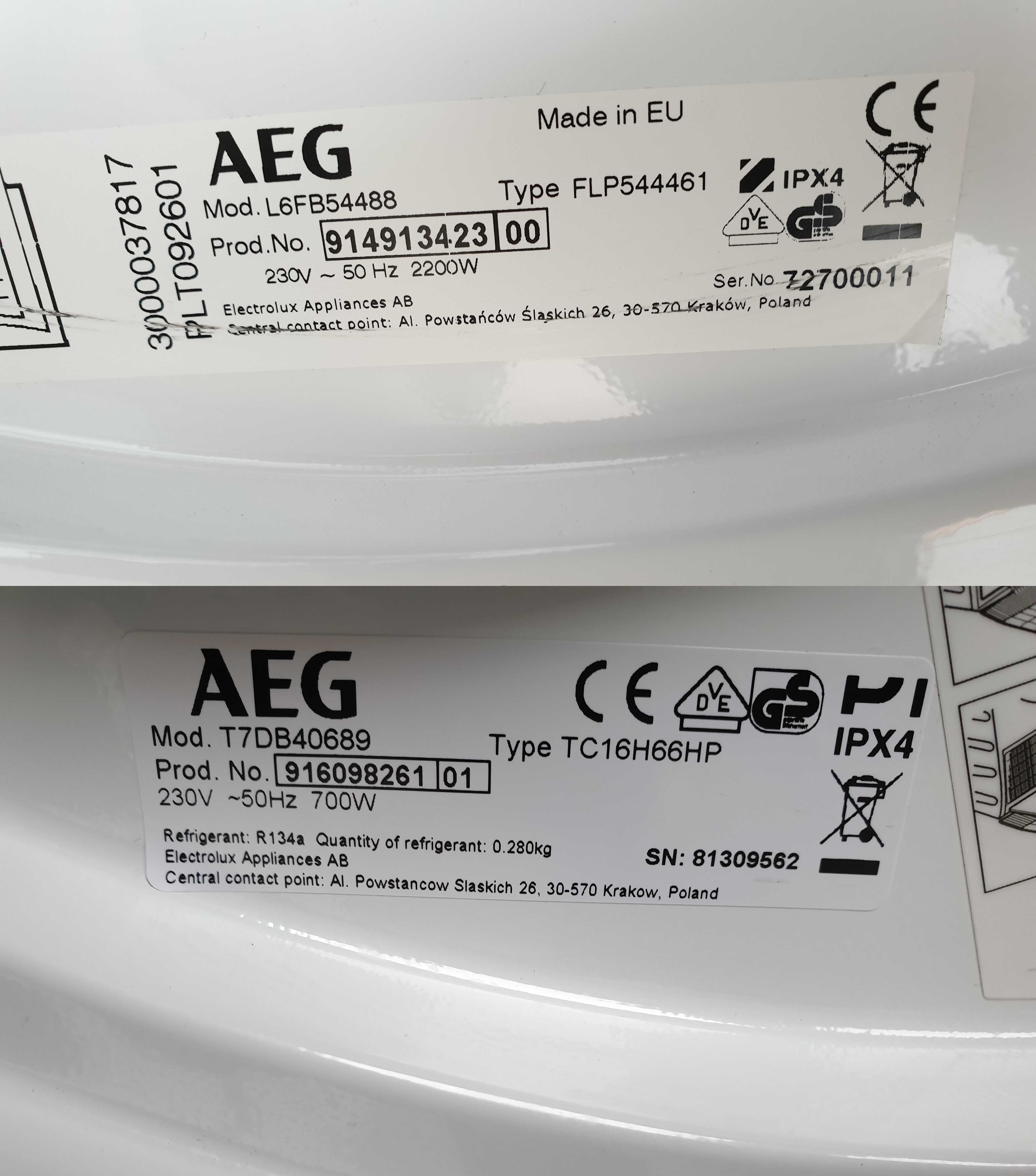 Комплект стиральная / сушильная машина AEG 8 KG