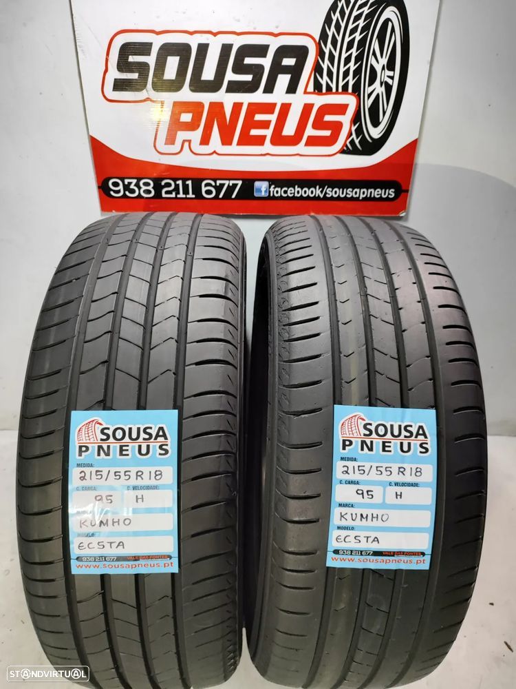 2 pneus semi novos 215-55r18 kumho - oferta da entrega