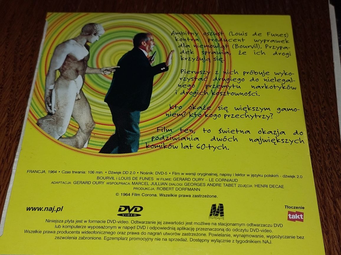 DVD komedie z Louis de Funes Wielka Włóczęga GAMOŃ 4godziny 2xDVD=80zł