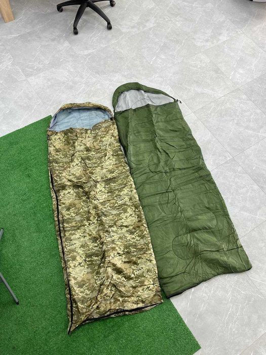 Спальний мішок з ковдрою та капюшоном! СПАЛЬНИК великий. Камуфляж!