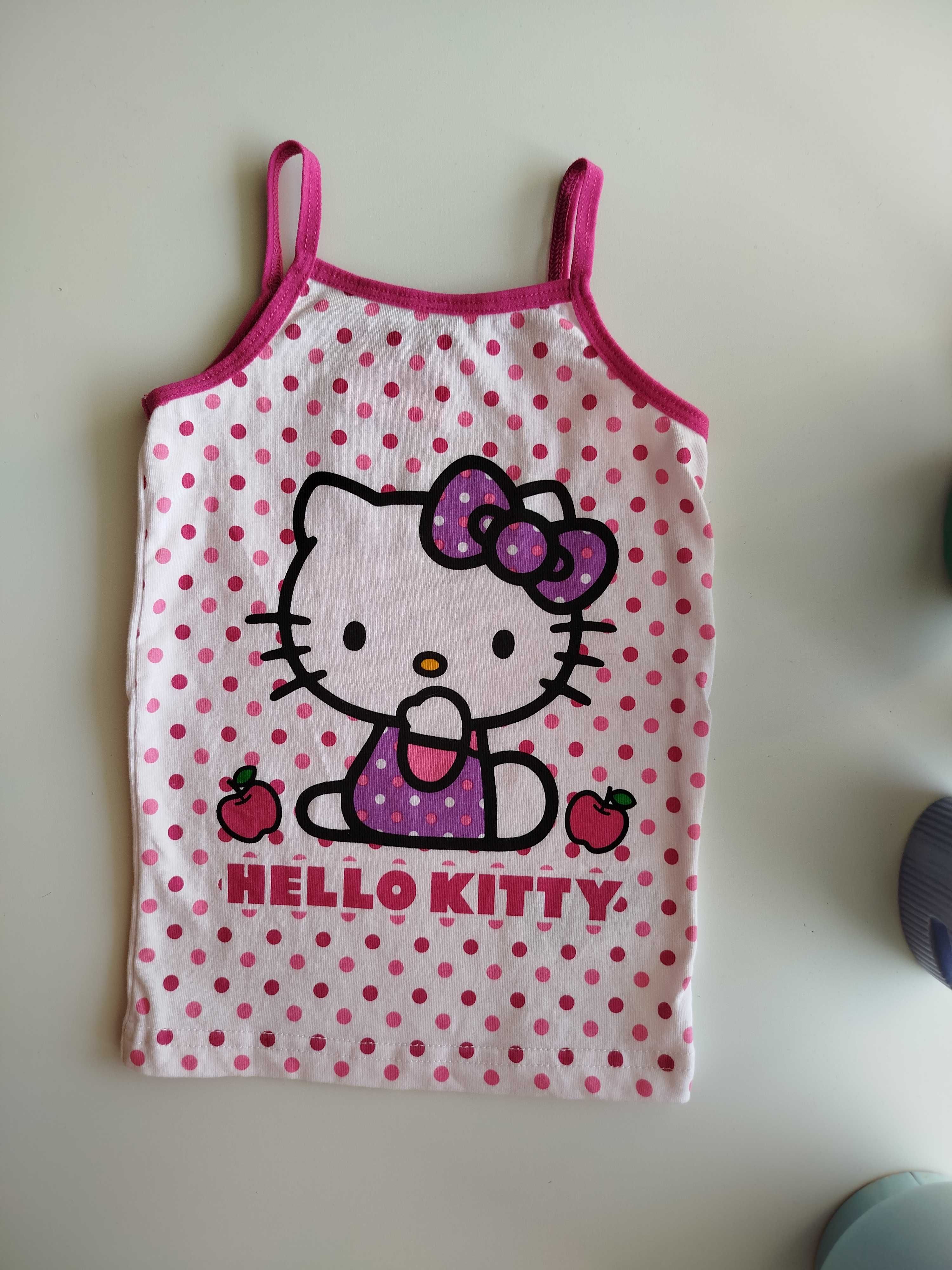 Śliczna koszulka na ramiączkach Hello Kitty 86/92
