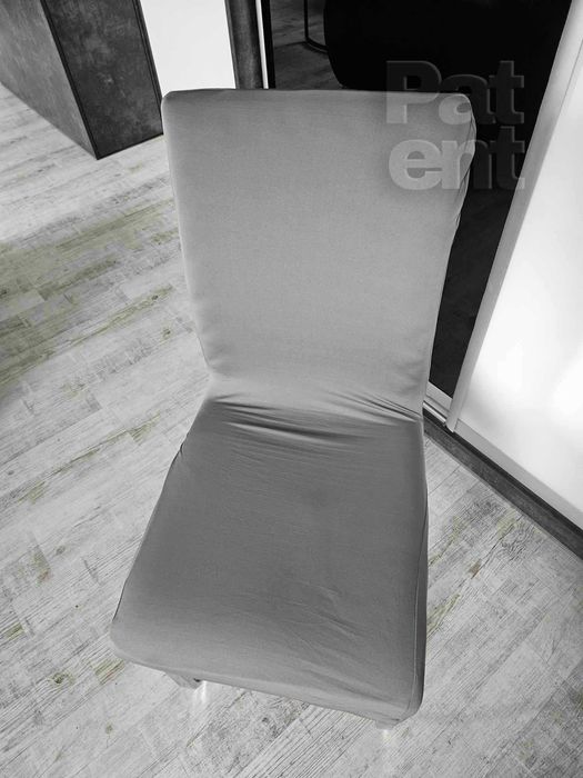 Pokrowce na krzesła uniwersalne elastyczne 4 sztuki szare komplet
