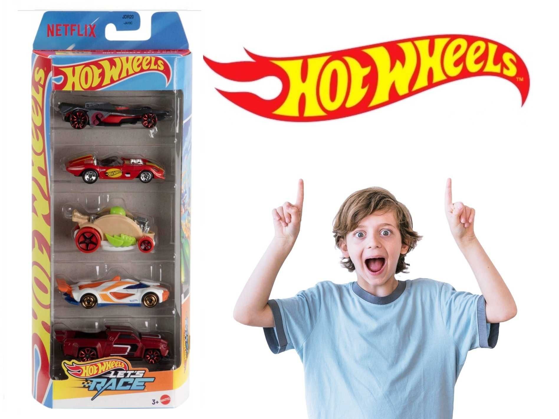HOT WHEELS Pięciopak 5-PAK Let`s race JBJ79 samochodziki prezent