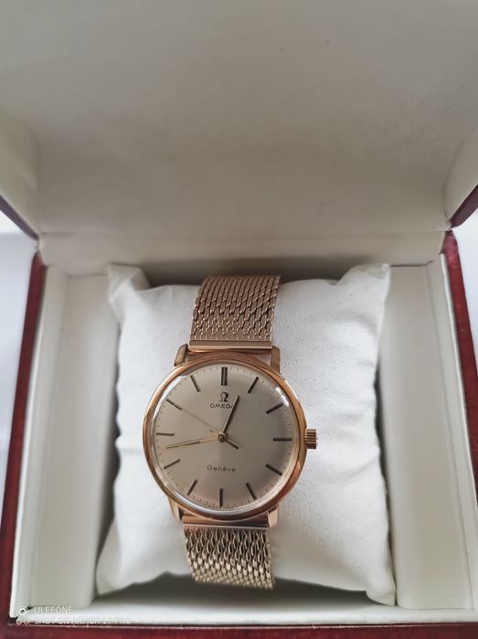 Zegarek złoty Omega Geneve 14K 33,5 mm kał. 601 , 1968 r