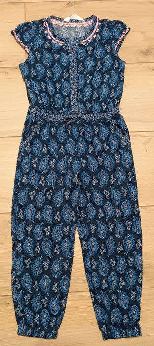 H&M 116 kombinezon letni granatowy dla dziewczynki spodnie bluzka