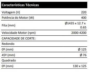 Serrote de Fita PMBS130V 220V Powered