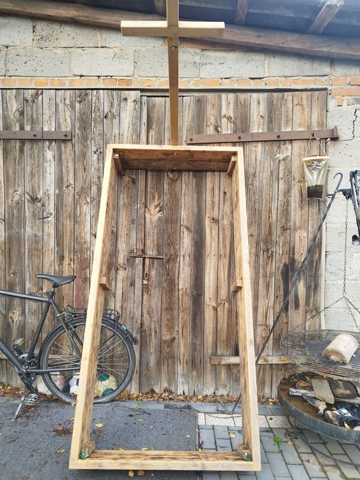 Ramka drewniana obramówka nagrobka sosna dąb