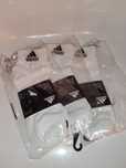 Meias Adidas curtas Light Ank Brancas size:L Pack 3 pares