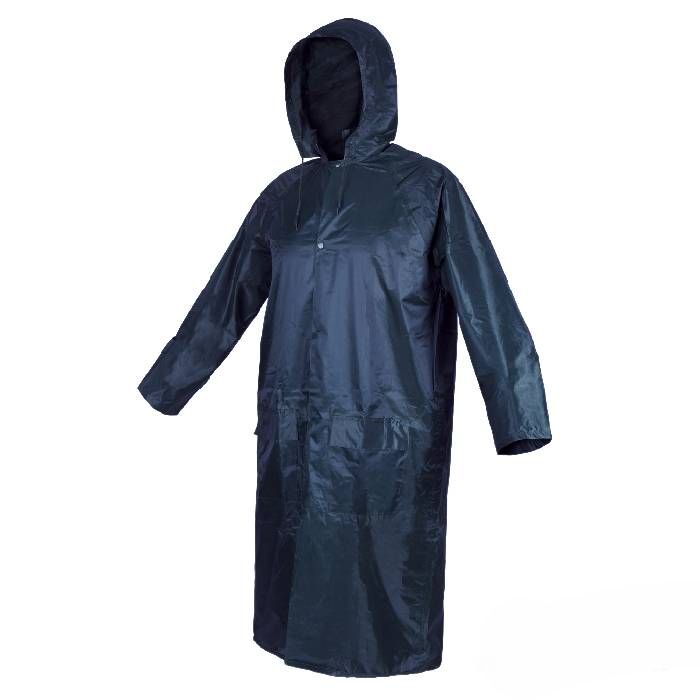 Płaszcz Przeciwdeszczowy kaptur Nylon niebieski Sztormiak roz XL