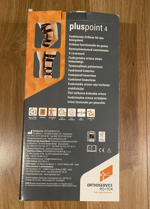 Orthoservice pluspoint 4- orteza stawu kolanowego, jak nowa