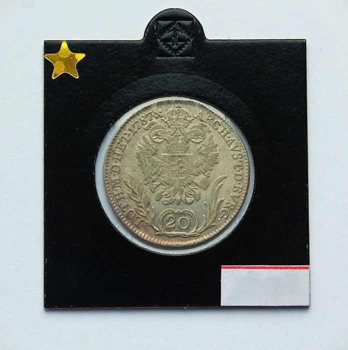 20 крейцерів 1787 В Йосиф II - Закритий вінок над головою СТАН!