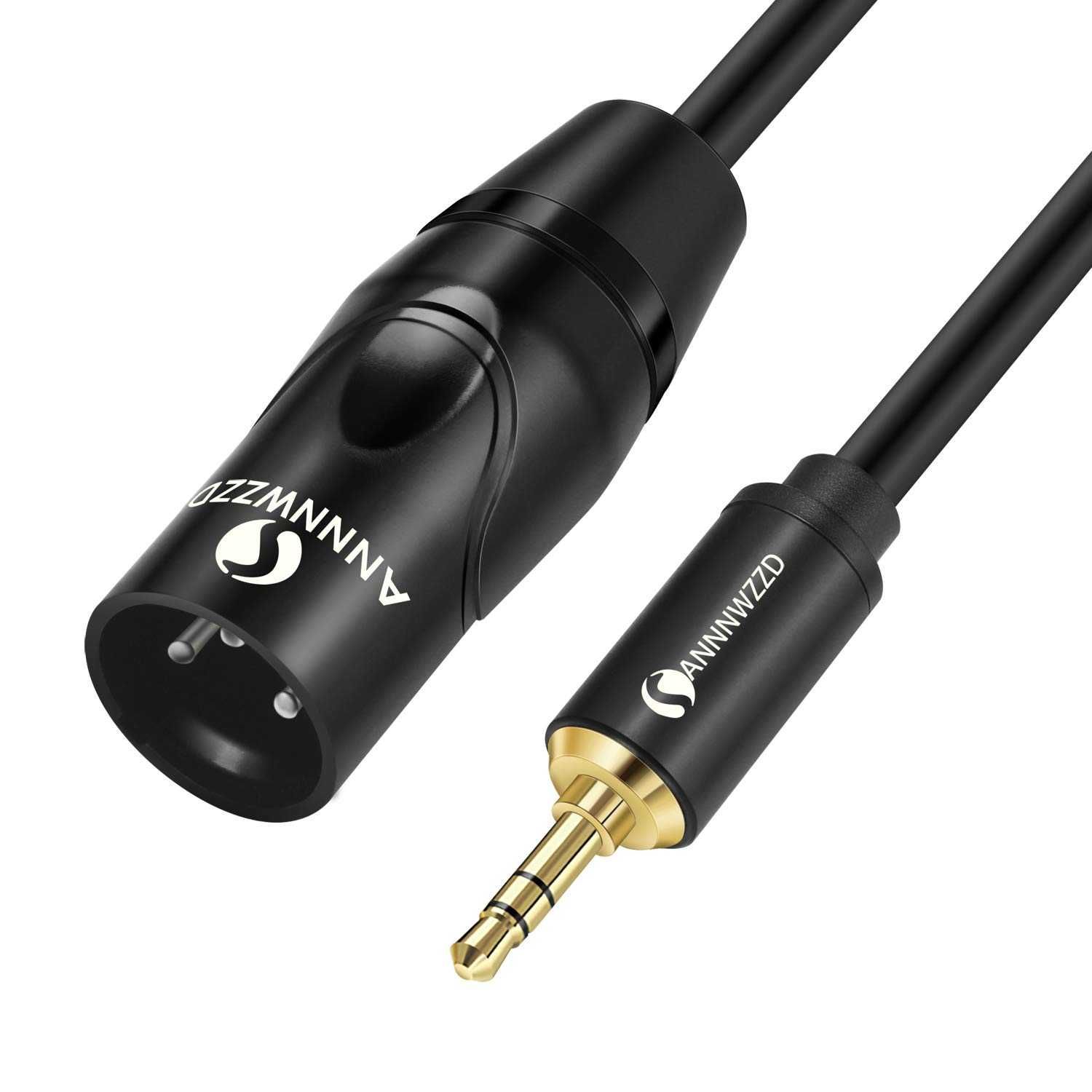 2 Cabos estéreo XLR macho para jack 3,5 mm