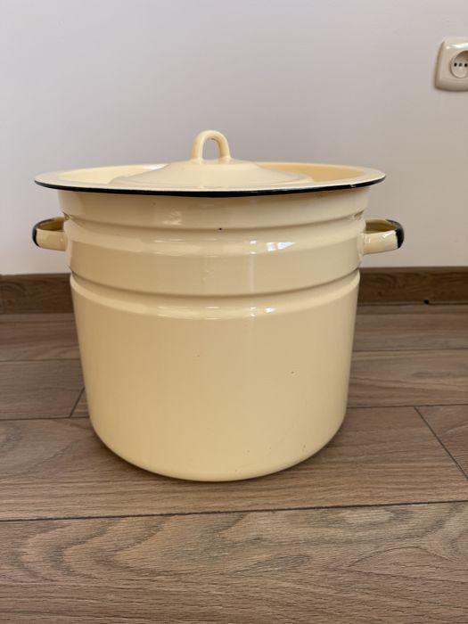 Duży garnek emaliowany vintage ZSRR