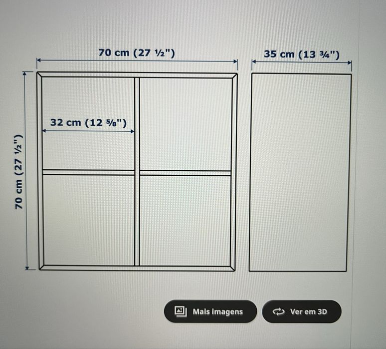 Modulo c/ 4 conpartimentos cinza claro