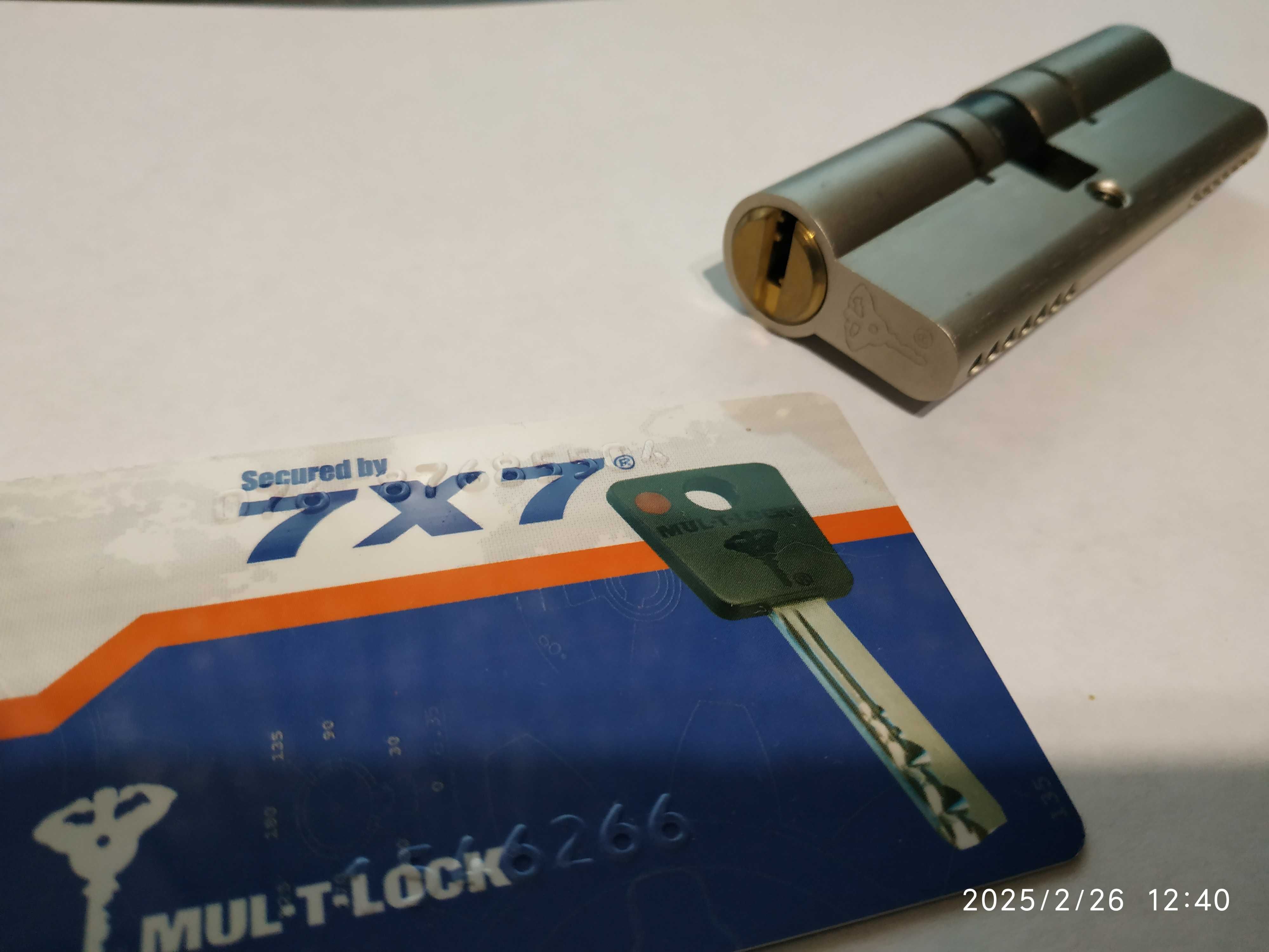 Циліндр MUL-T-LOCK 7x7 ключ/ключ 85мм 40x45