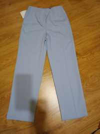 Eleganckie spodnie garniturowe błękitne 36 nowe HM