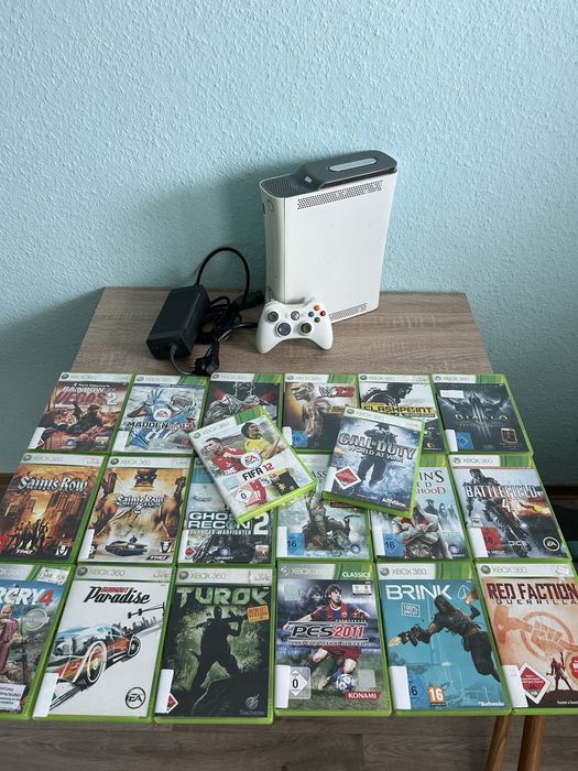 #1458 xbox 360 20 gier pad zestaw call of duty fifa diablo assassins
