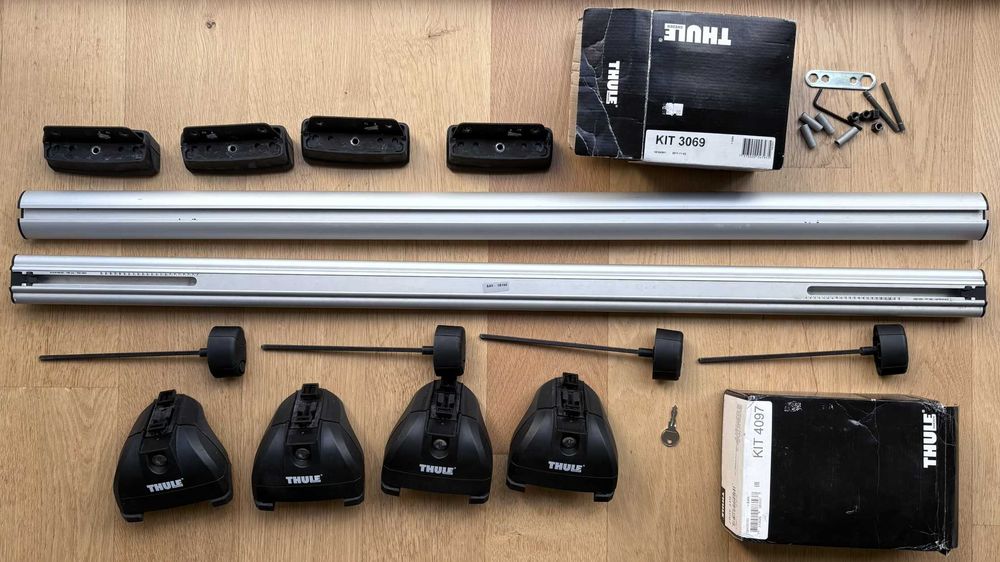 THULE bagażnik dachowy: belki, stopy, Kit 4097, 3069 Golf,Touran,Arona