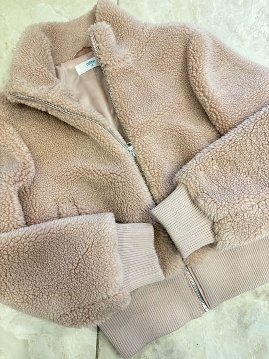 Шубка-бомбер зі штучного хутра