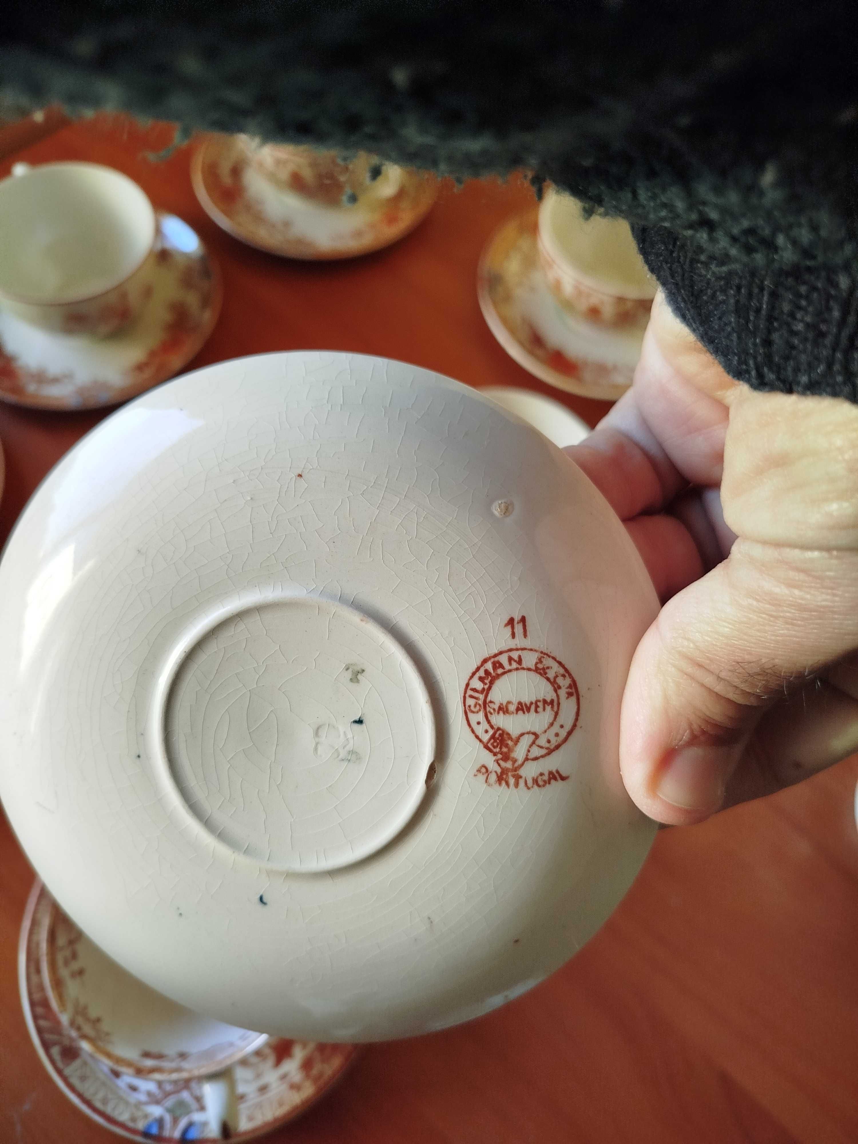 Serviço Chá Pagode Chinês Louça Sacavém para 8 pessoas