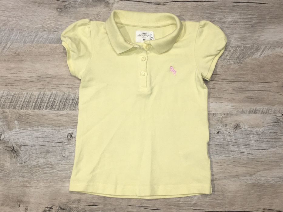 H&M koszulka polo 86 różowa żółta j nowa bluzka T-shirt lato wiosna