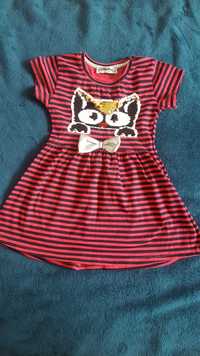 sukienka z kotkiem cekiny 2-3 lata