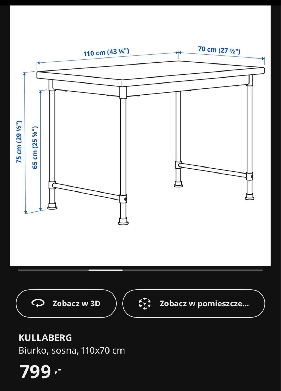 Biurko stół Kullaberg