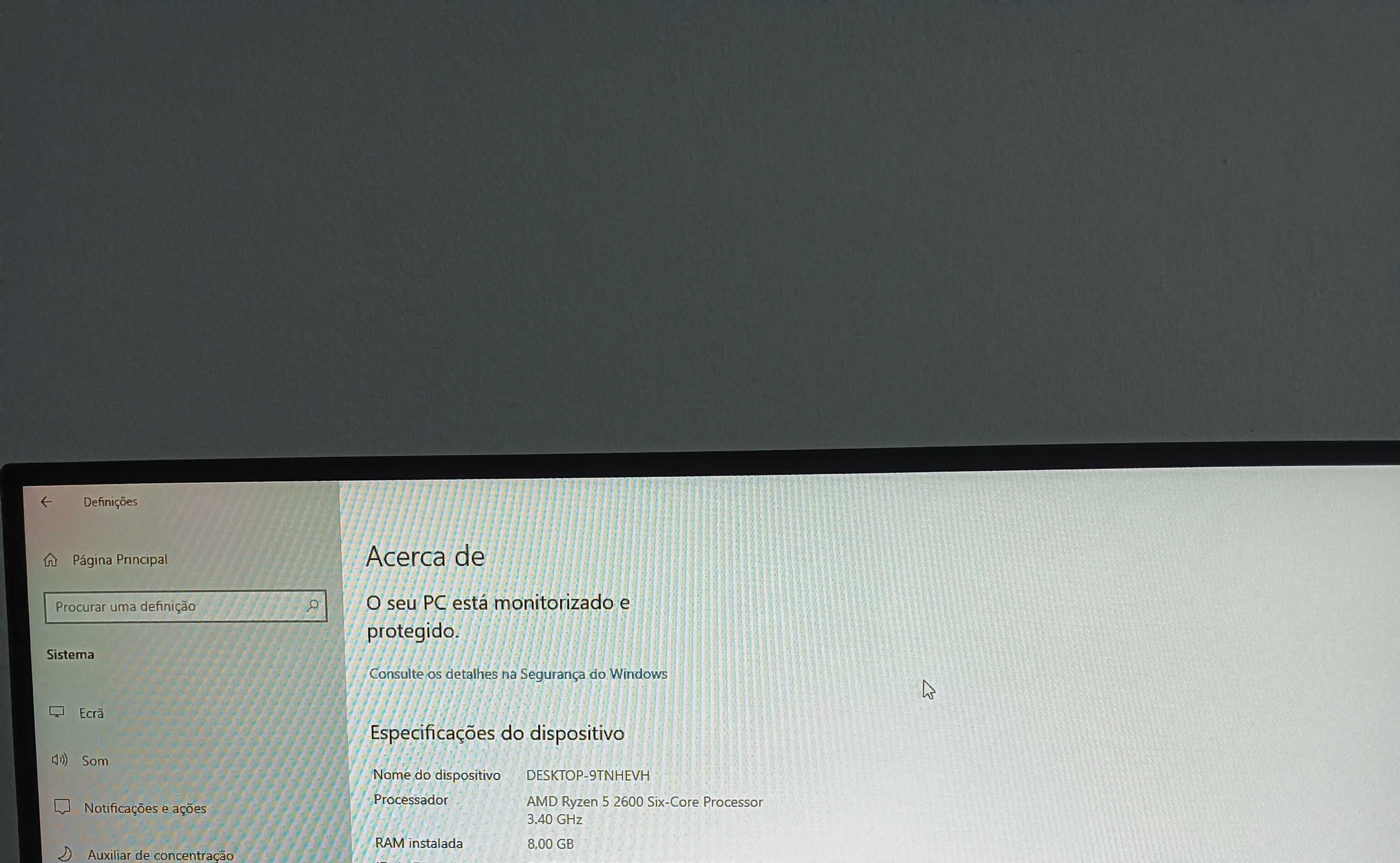 Torre Gaming Amd ryzen 5 2600 Six core teclado hyper x e rato