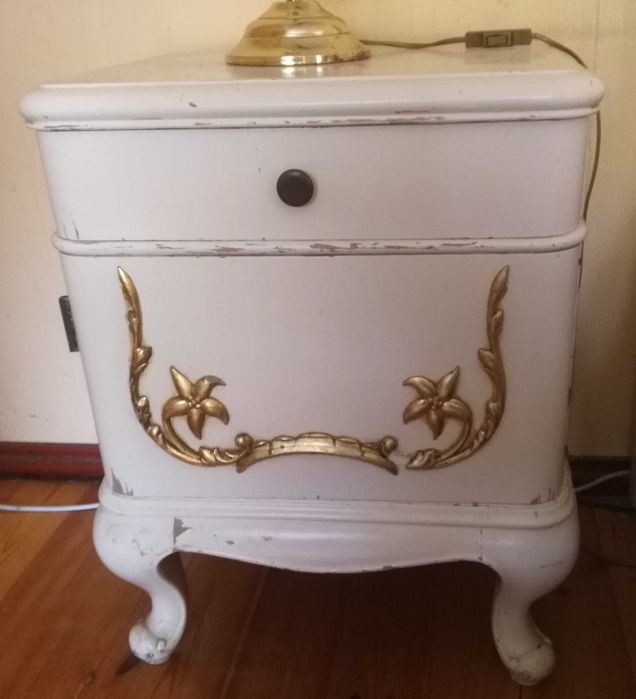 Zestaw MEBLI ANTYCZNYCH do sypialni pozłacanych styl Ludwik Staroć