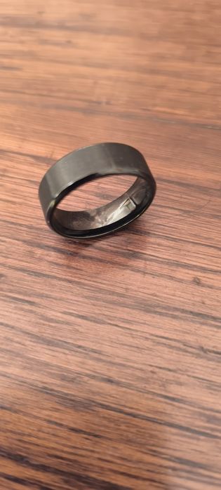 Anel preto de tungsténio