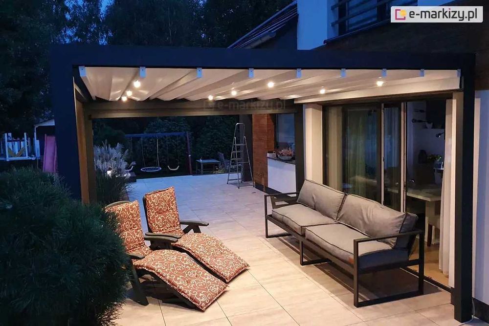 OKAZJA OUTLET – Pergola Luxury 350×350 cm + refleksol + Led + Somfy