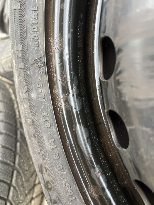 Диски жилізо з резиною Citigo Škoda R14 5j ET35 165/70/14 KBA43815