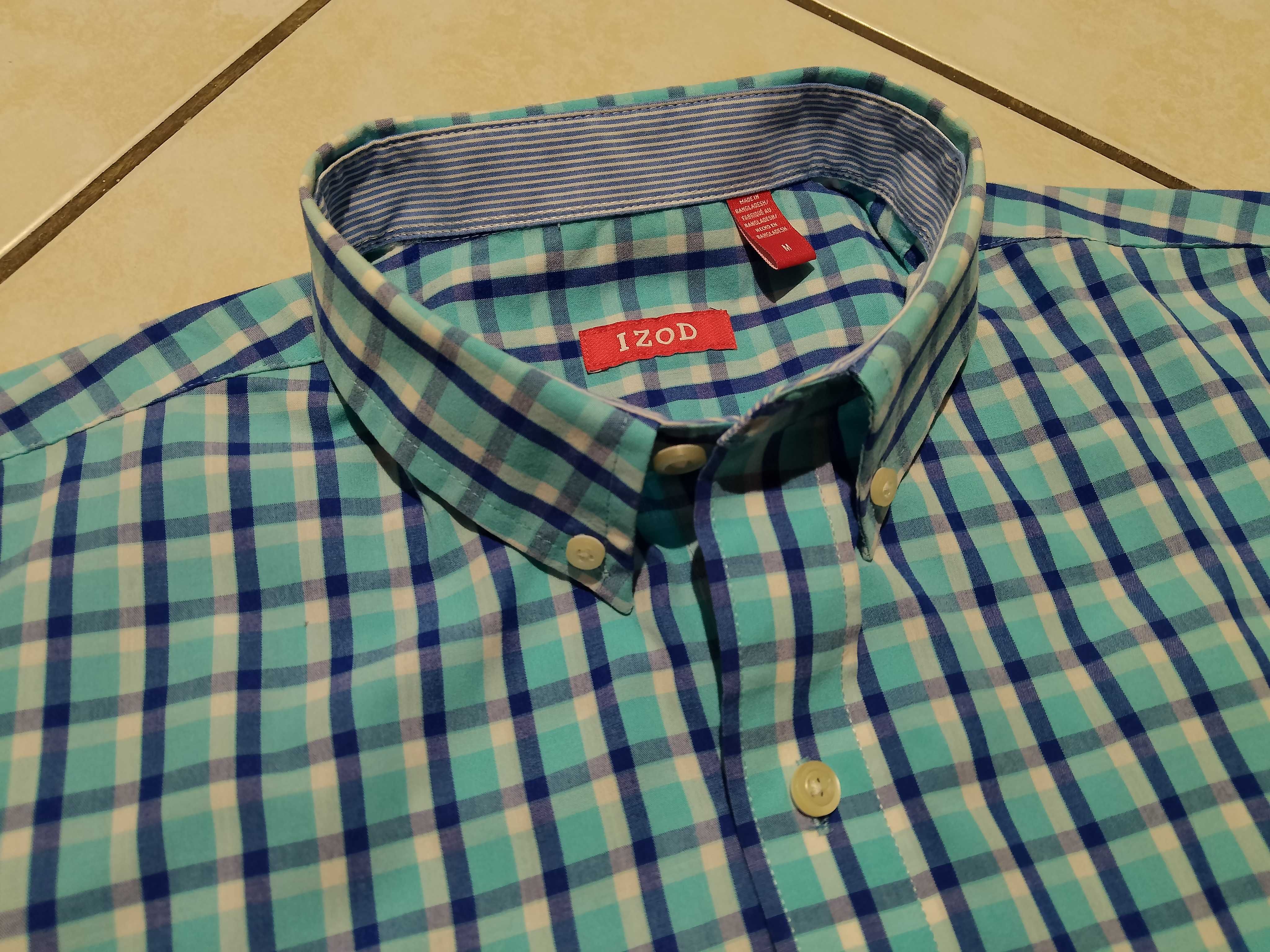 IZOD USA - NOWA! z LOGO Koszula Męska krótki rękaw rozmiar L
