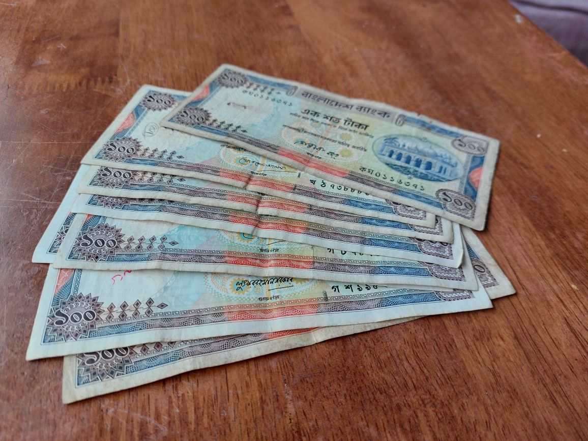 100 taka Bangladesz 8 szt.