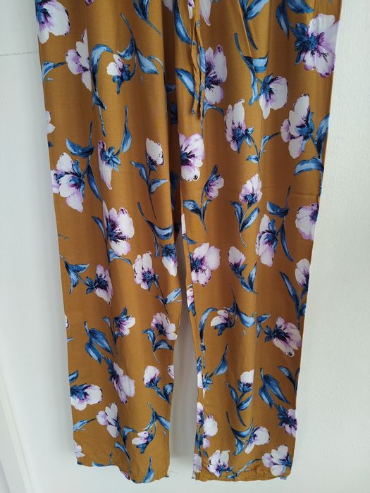Calças floridas elegantes e alegres - Tamanho XL/XXL - Novas!