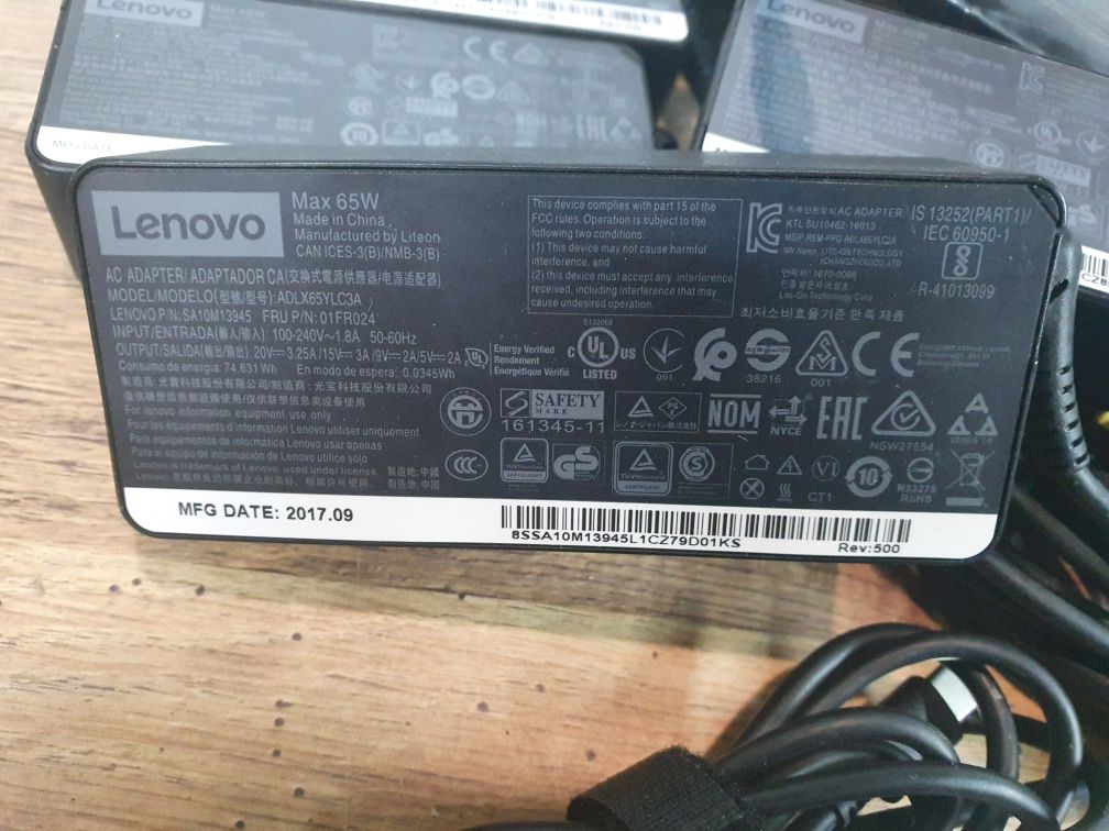Блок питания зарядное зарядка Lenovo Type-C 65w оригінал
