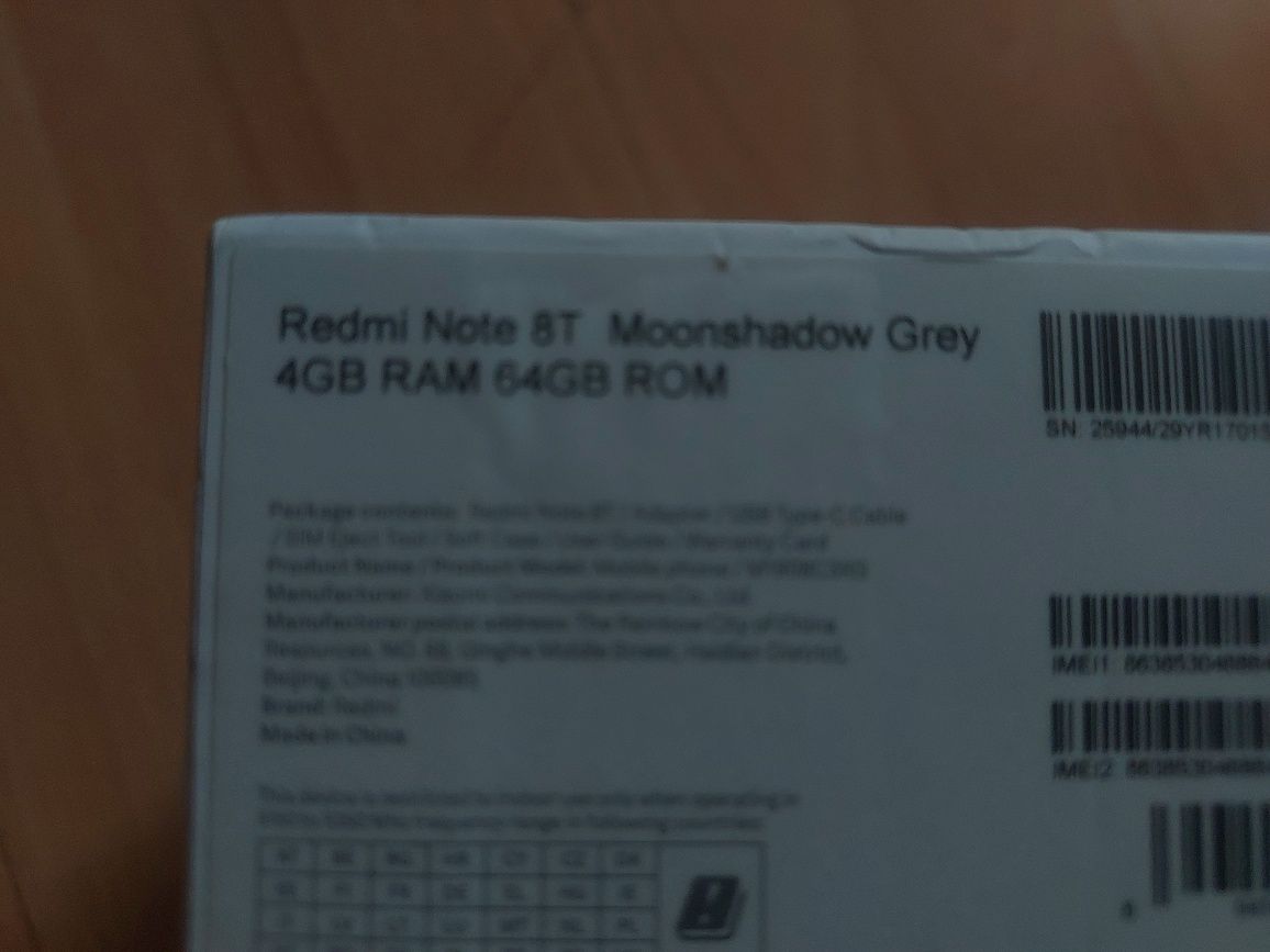 Sprzedam telefon Redmi Note 8T moonshadow Grey