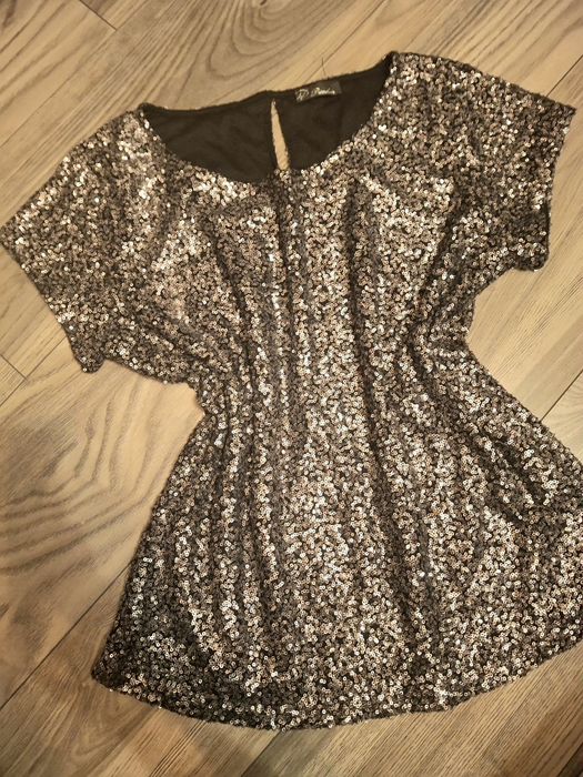 Bluzka damska imprezowa cekiny 40 L