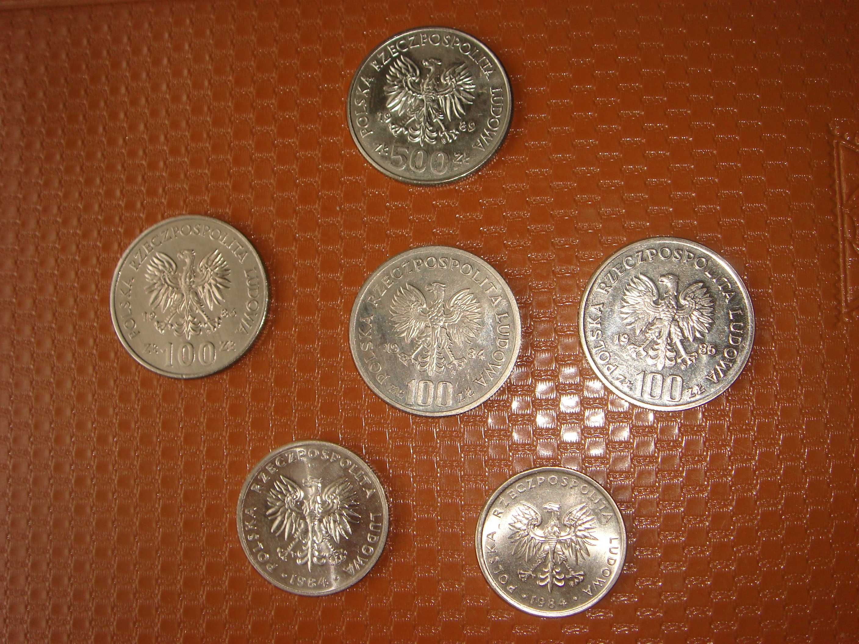 monety różne z lat 80-tych - 6 sztuk