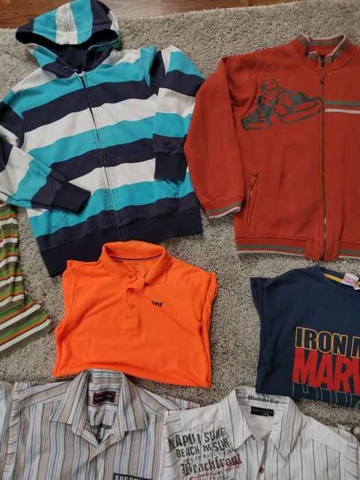 PAKA ubrań dla chłopca 146 152 spodnie bluzy koszule