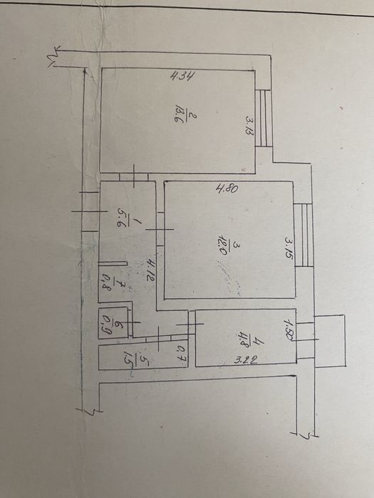 2-кімнатна квартира 39,8кв.м. Костянець