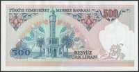 Turcja 500 lirasi 1970 - Mustafa Kemal - stan bankowy UNC