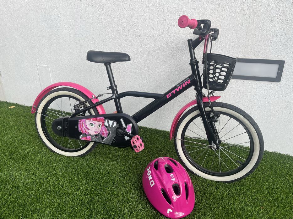 Bicicleta Btwin roda 16 c/ capacete