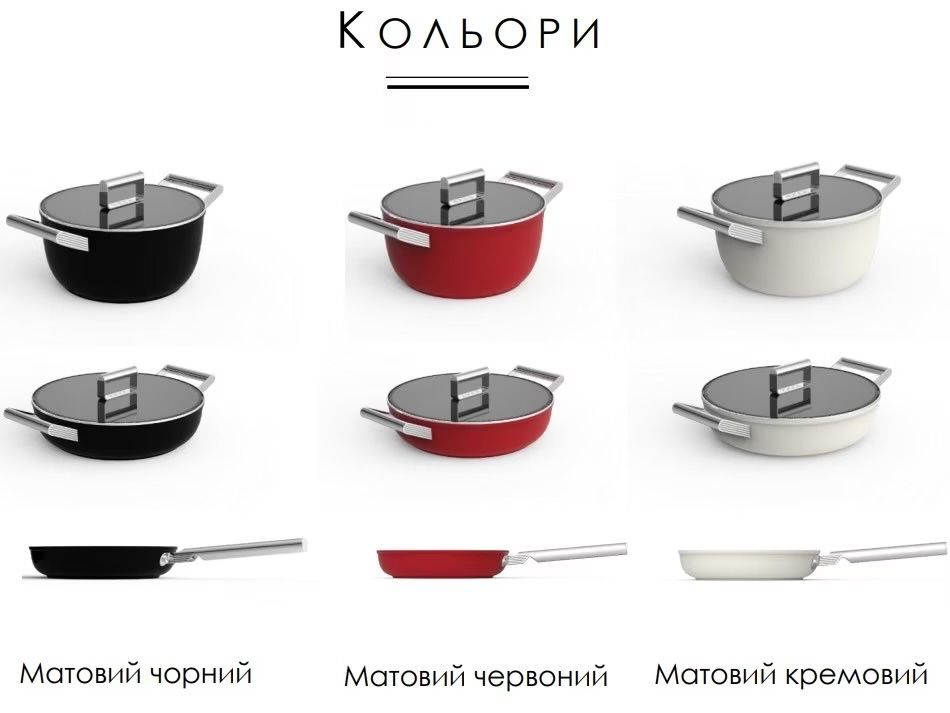 Посуд Smeg доступний у всіх кольорах і розмірах