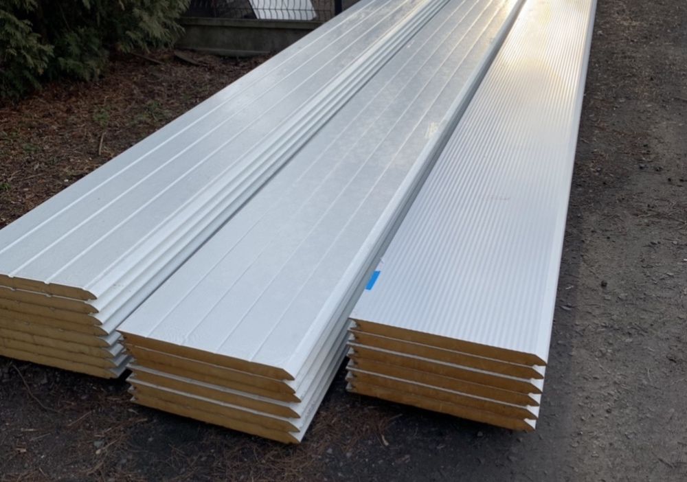 Panel bramy segmentowej BIAŁY głębokie pasy Gatunek 1 - 002