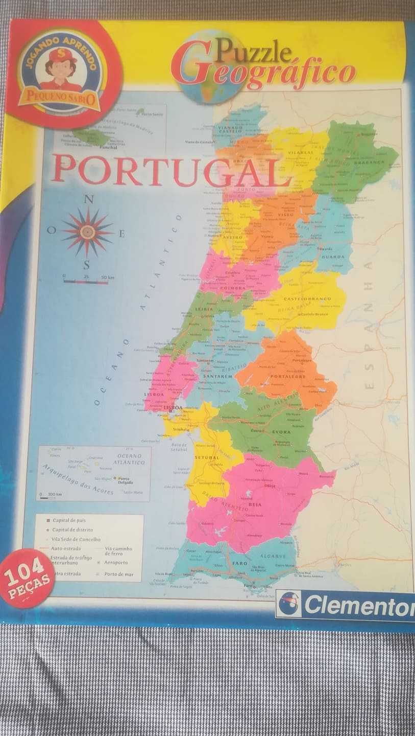 Puzzle Geográfico Portugal 104 peças Clementoni